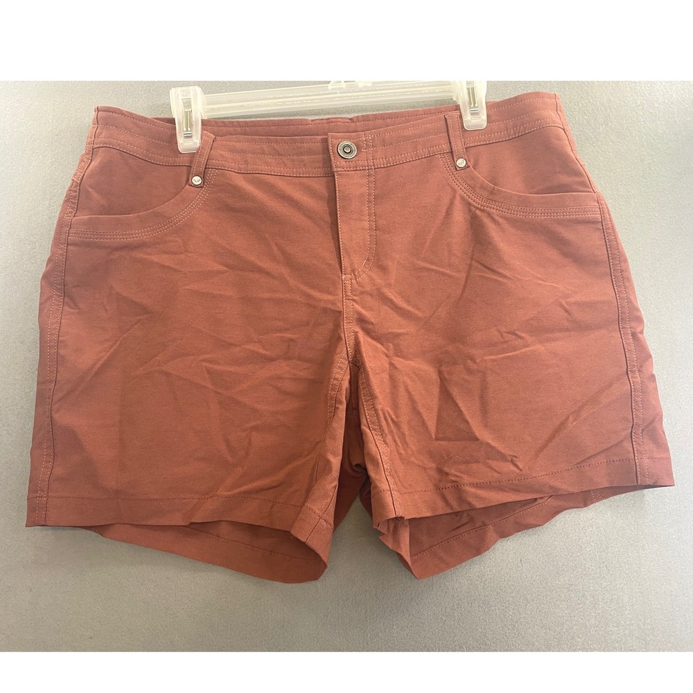 Kuhl Womens Hiking Shorts Size 14 Terracotta 4-Pocket Performance Outdoor